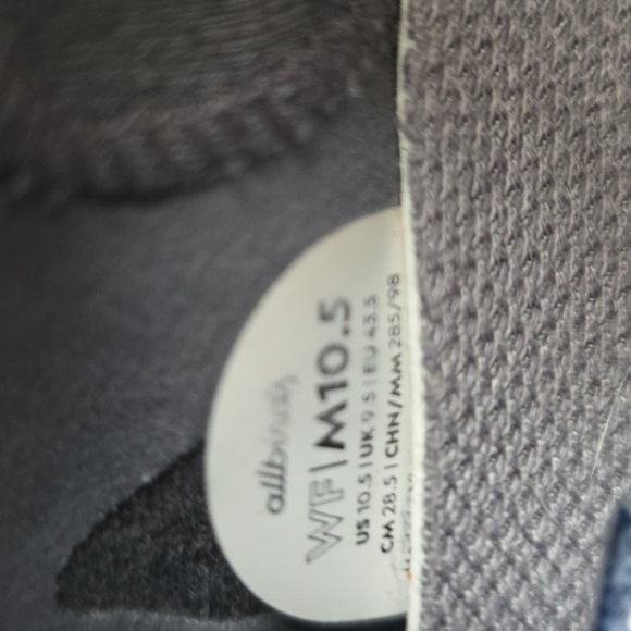 Allbirds Wool Flyer Mizzles Shoes Sz 10.5 Blue Water Repellent Low Sneakers - Picture 13 of 15